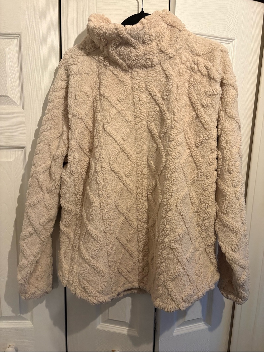 Eddie Bauer Cozy Women's Cream Sherpa Pull Over Fleece